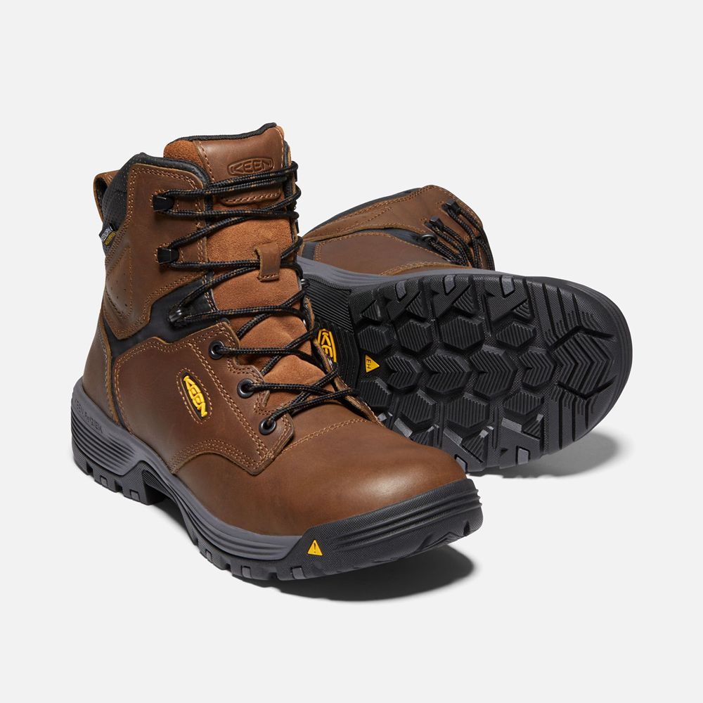 Keen Trekking Bot Erkek Kahverengi - Chicago 6\" Waterproof (Carbon-Fiber Toe) - Türkiye GRCA56037